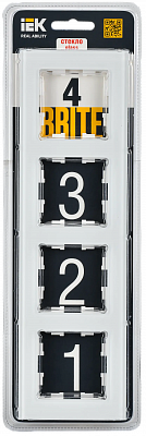 Рамка на 4 поста IEK Brite РУ-4-2-БрБ BR-M42-G-K01