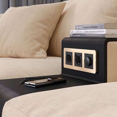 Рамка на 3 поста Werkel Platinum W0032611 шампань a059217