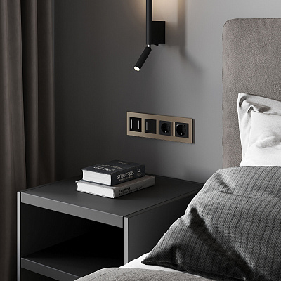 Сенсорный выключатель одноклавишный с Wi-Fi Werkel черный a064141