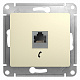 Розетка RJ11 бежевая SE Glossa GSL000281T
