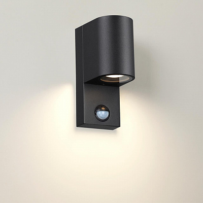 Уличный настенный светильник с датчиком движения Odeon Light Motto 4390/1W