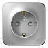 Розетка SE Blanca алюминий BLNRA011113