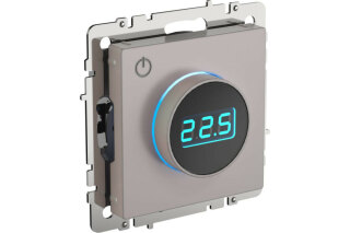 Термостат электронный с индикацией IEK Brite ТС10-1-БрЖ жемчуг BR-RT11-K36