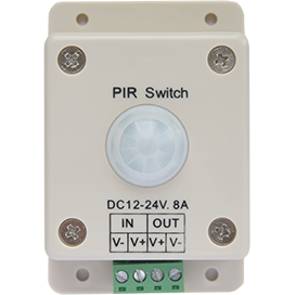 Автоматический выключатель Ecola с инфракрасным датчиком движения 8A 96W 12V (192W 24V) PIR096ESB