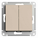 Переключатель 2-клавишный AtlasDesign ПЕСОЧНЫЙ ATN001265