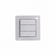 Выключатель трехклавишный белый SE Glossa GSL000131