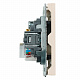 Розетка TV + компьютерная RJ-45 (механизм), STEKKER Эмили, RST00-5106-08, кашемир, soft touch