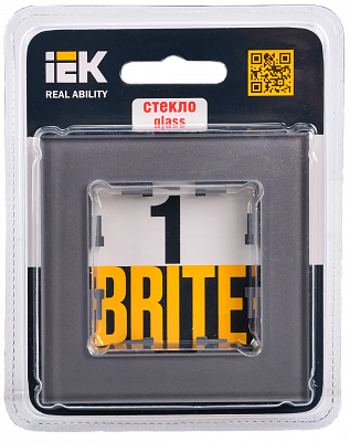 Рамка на 1 пост IEK Brite РУ-1-2-БрСе BR-M12-G-K03