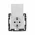 Розетка 2К+З с откидной крышкой на винтах белая Legrand Valena Classic 774422