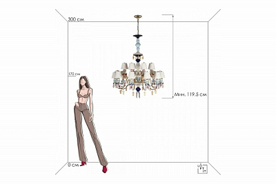 Подвесная люстра Loft It Grace 10203/12+8 Mult