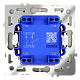 Выключатель встраиваемый двухклавишный VOLTUM S70 VLS020105 сталь