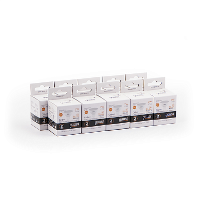 Лампа Gauss Elementary MR16 7W 530lm 3000K GU5.3 LED  13517 (3 шт)