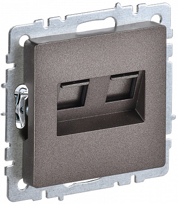 Розетка двойная RJ11+RJ45 IEK Brite кат.5E РК/Т12-БрТБ бронза BR-KT20-O-1-K45