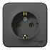 Розетка SE Blanca антрацит BLNRA010106