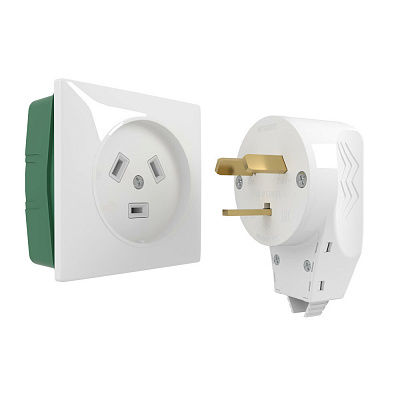 Розетка с вилкой для электроплиты 32А 250В коробка в стену Werkel белые W1189201 a053500