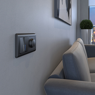 Рамка на 2 поста Werkel Stream W0022104 графит a051267