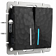 Выключатель двухклавишный с подсветкой Werkel Hammer W1220108 черный a052062