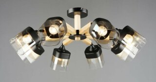 Люстра Sfera Sveta RL 6941/8 BK+WOOD