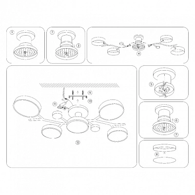 Потолочная люстра на штанге Ambrella Light LineTech FL4835