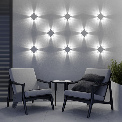 Уличный настенный светильник Elektrostandard Twinky 1631 TECHNO LED a051822