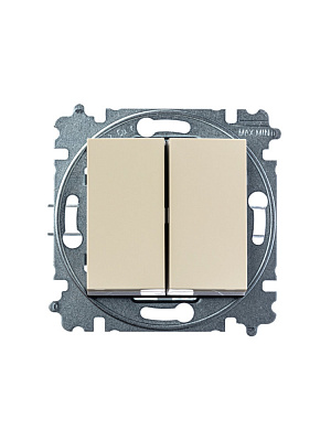 Выключать двухклавишный ABB Levit слоновая кость/белый 2CHH590545A6017