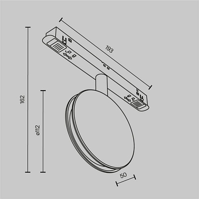Магнитный трековый светильник Maytoni Outline TR090-4-6W-DS-B