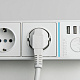Розеточный блок 4-х местный + 3 USB белый Werkel WL20-04-03 151652