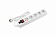 Сетевой фильтр с выключателем и заземлением 1.5м General Lighting Systems GPS-5-16-3x1-150-W 471000, белый