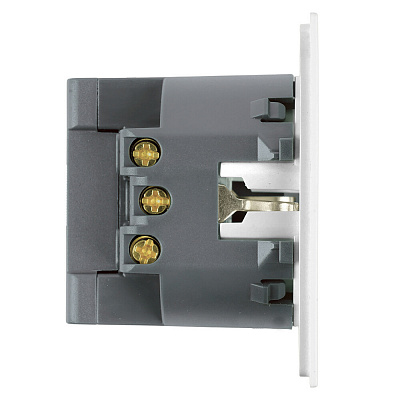 Розетка 1-местная з/ш с/з 16А + USB + Type C (механизм), STEKKER Мия, 250В, 20W, RST16-3119-01, белая магнолия