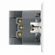 Розетка 1-местная з/ш с/з 16А + USB + Type C (механизм), STEKKER Мия, 250В, 20W, RST16-3119-01, белая магнолия