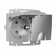 Розетка двойная с заземлением и крышкой серебряная Werkel W1172206 a057285
