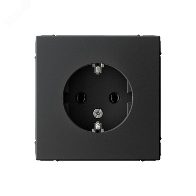 Розетка ArtGallery 16А с заземлением механизм карбон Schneider Electric GAL001043