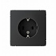 Розетка ArtGallery 16А с заземлением механизм карбон Schneider Electric GAL001043