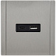 Розетка USB A+C 3,1А IEK FORTE&PIANO FP750M FP-U22-D31-M-K50 металл никель