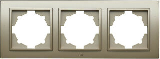 Рамка для розетки на 3 поста Zena титаниум 500-011400-227
