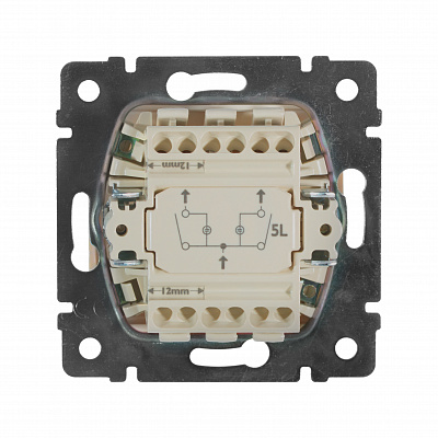 Выключатель двухклавишный с подсветкой бежевый Legrand Valena Classic 774328