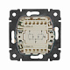 Выключатель двухклавишный с подсветкой бежевый Legrand Valena Classic 774328