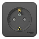 Розетка SE Blanca антрацит BLNRA111116