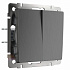 Выключатель двухклавишный Werkel W1120004 графит a050756