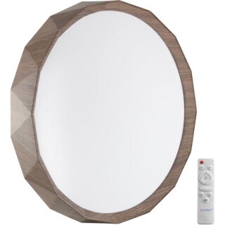Светильник настенно-потолочный NOVOTECH LED 48Вт 7637/DLN BASICA SN 169  3000/4000/6000К D385 IP43 CCT ZIF WO пластик коричневый под дерево