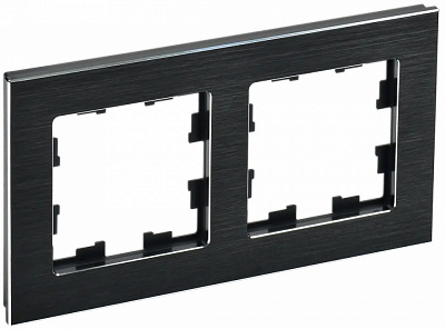 Рамка на 2 поста IEK Brite РУ-2-1-БрЧ BR-M22-M-K02