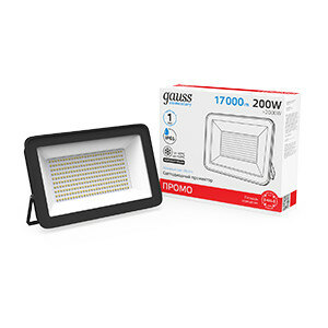 Прожектор светодиодный Gauss Elementary Промо 200W 17000lm IP65 6500К 613100200P