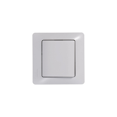 Выключатель одноклавишный белый SE Glossa GSL000115