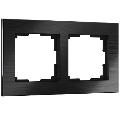 Рамка на 2 поста Werkel Aluminium W0021708 черная a050962