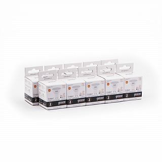 Упаковка светодиодных ламп 10 шт Gauss Elementary MR16 7W 530lm 3000К GU10 LED 13617