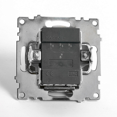 Выключатель 3-клавишный (механизм), STEKKER Катрин GLS10-7108-02, 250V, 10А, шампань