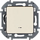 Переключатель одноклавишный с подсветкой бежевый Legrand Inspiria 673661