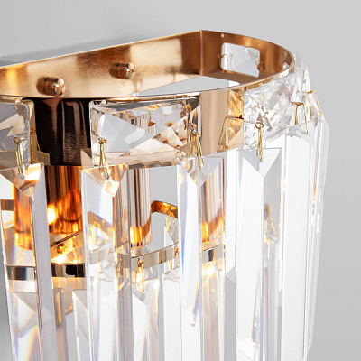 Бра Eurosvet Elegante 10130/1 золото/прозрачный хрусталь Strotskis a060646