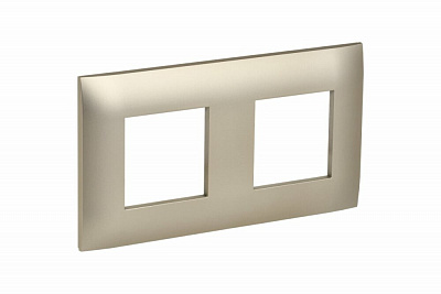 Рамка для розетки на 2 поста шампань SKANDY SK-F02Sh IEK