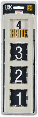 Рамка на 4 поста IEK Brite РУ-4-2-БрВа BR-M42-G-K10